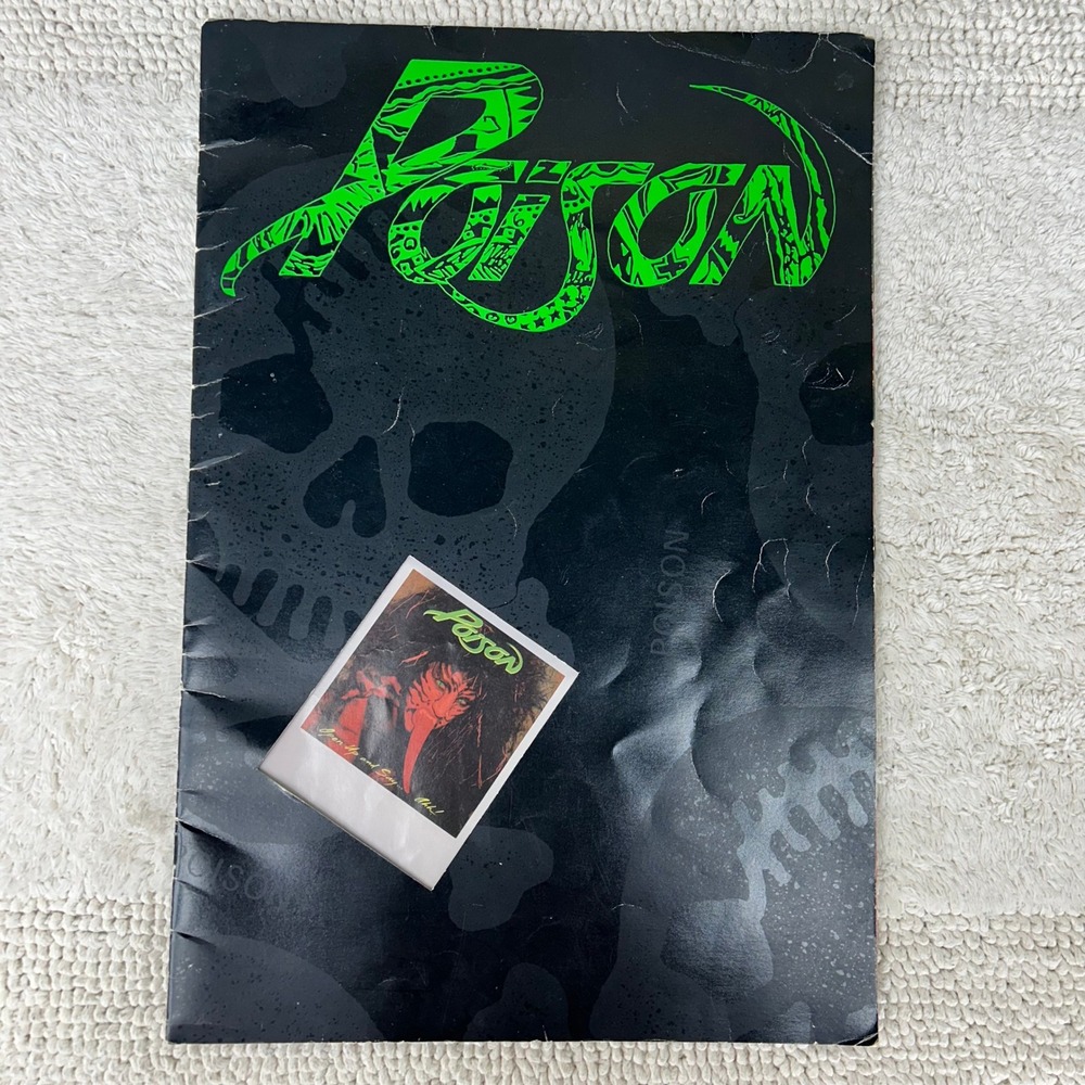 80s Vintage Poison Official 1988 Tour Program Hair Band Rock n Roll Collectables